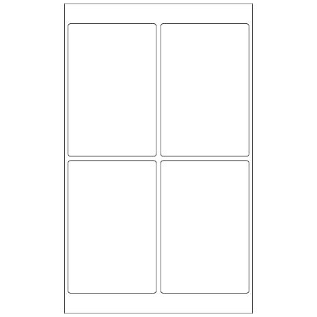 Bsc Preferred 4 x 6'' White Rectangle Laser Labels - Master Case, 400PK BUY00025602